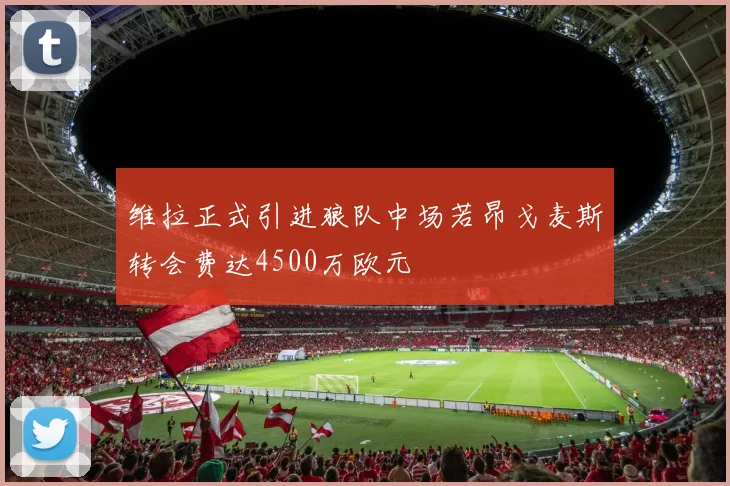 维拉正式引进狼队中场若昂戈麦斯转会费达4500万欧元